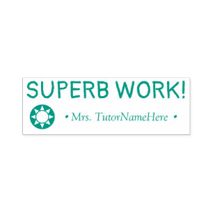 "SUPERB WORK!" Teacher Rubber Stamp