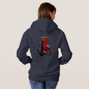 Superbike Racing Maximum Passion Biker Graphic 2  Hoodie