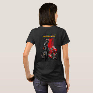 Superbike Racing Maximum Passion Biker Graphic 2  T-Shirt