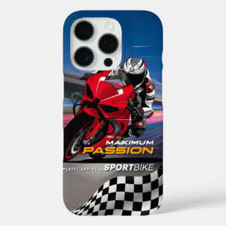Superbike Racing Maximum Passion Biker Graphic iPhone 16 Pro Case