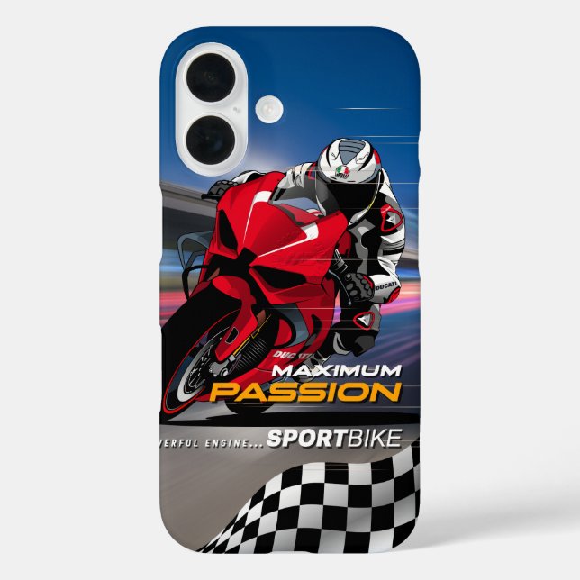 Superbike Racing Maximum Passion Biker Graphic Case-Mate iPhone Case (Back)