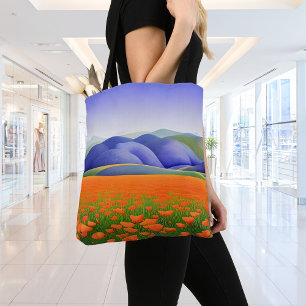Superblooms   Surreal Poppies  Tote Bag
