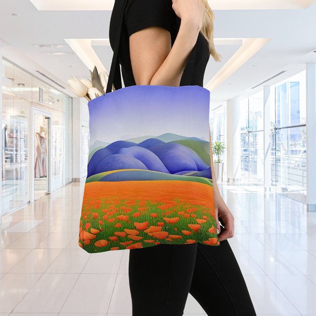 Superblooms | Surreal Poppies  Tote Bag (Creator Uploaded)