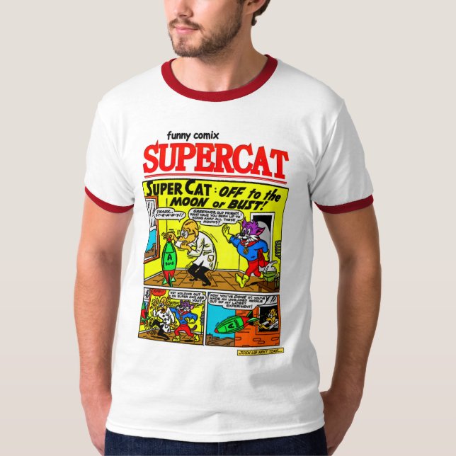 SuperCat Comic Strip T-Shirt (Front)