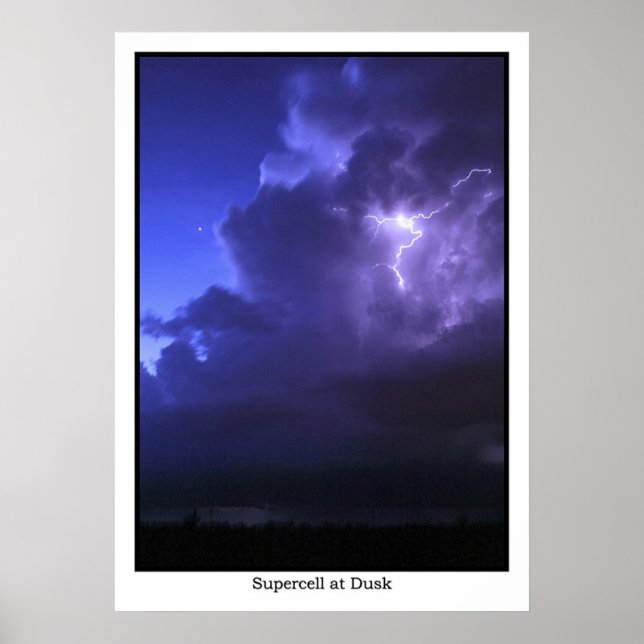 Supercell at Dusk Poster (Front)