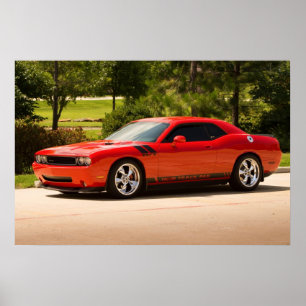 Supercharged Dodge Challenger Poster