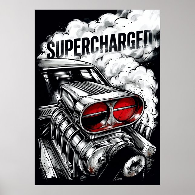 Supercharged Muscle Car poster (Front)