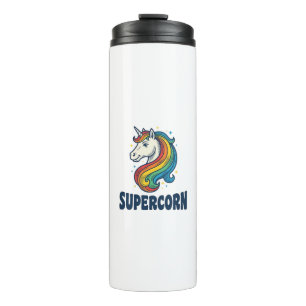 Supercorn Unicorn Vintage Engraving T-Shirt Design Thermal Tumbler