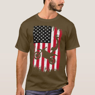 Supercross Freestyle Motocross American Flag T-Shirt