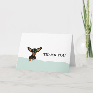 Supercute dachshund puppy thank you card