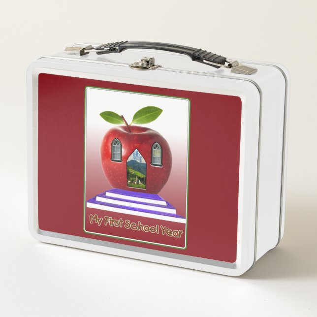Supercute “My First Day of School” Metal Lunch Box (Front)