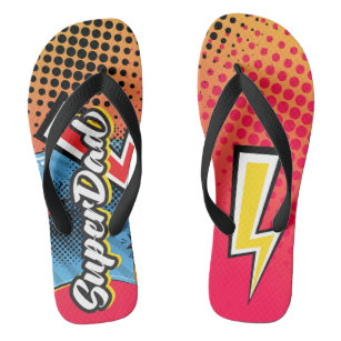 SuperDAD Father's Day gift beach sandals flip flop
