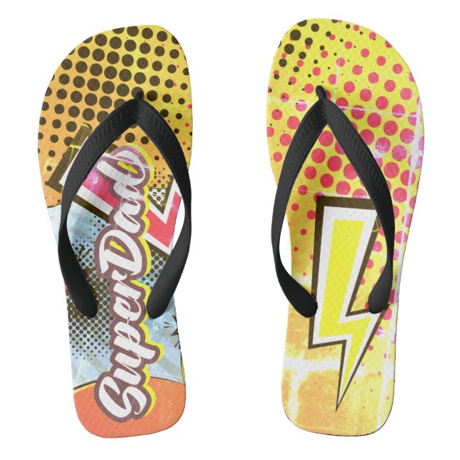 SuperDAD Father's Day gift beach sandals VINTAGE (Footbed)