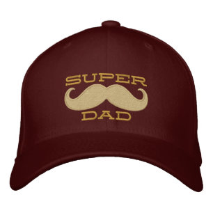 Superdad Moustache SUPER DAD Embroidered Hat
