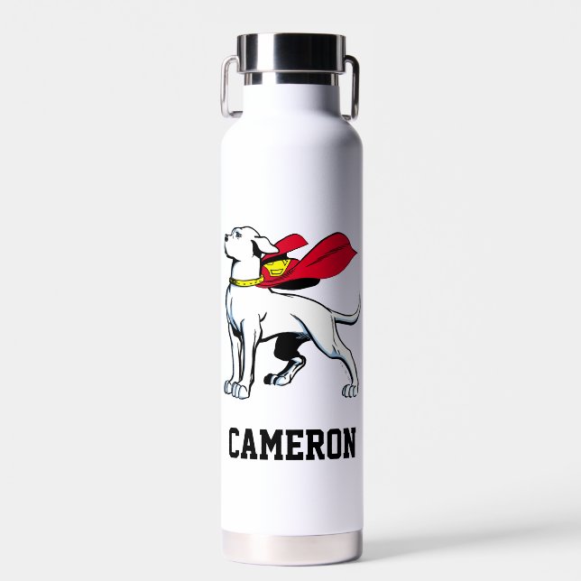 Superdog Krypto  | Add Your Name Water Bottle (Front)