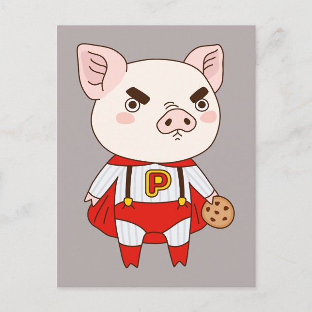 Superduper Piggy Postcard (Front)
