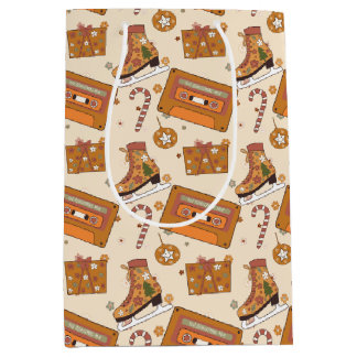 Superfloral Retro Christmas Joy Medium Gift Bag