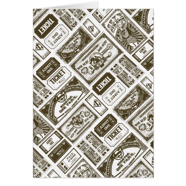 Supergirl Admit One Pattern Brown (Front)