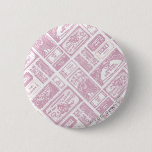 Supergirl Admit One Pattern Pink 6 Cm Round Badge