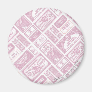 Supergirl Admit One Pattern Pink Magnet