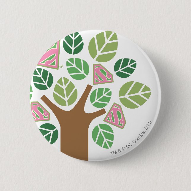 Supergirl All Natural Tree 6 Cm Round Badge (Front)
