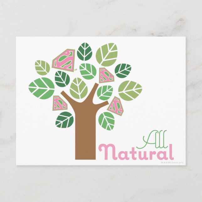 Supergirl All Natural Tree Postcard (Front)