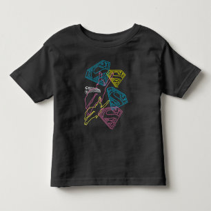 Supergirl and Logo Colored Outlines Toddler T-Shirt
