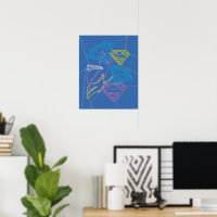 Supergirl and Logo Coloured Outlines