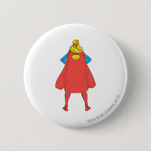 Supergirl Back View 6 Cm Round Badge