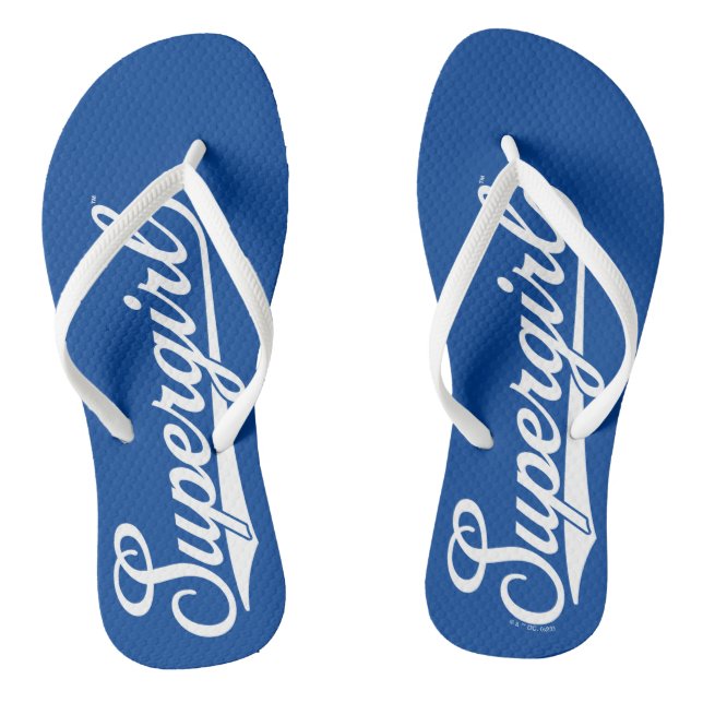Supergirl Baseball All-Star Name Logo Jandals (Footbed)