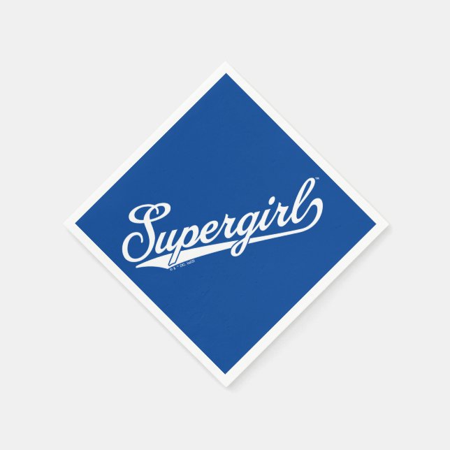 Supergirl Baseball All-Star Name Logo Napkin (Corner)