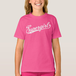 Supergirl Baseball All-Star Name Logo T-Shirt