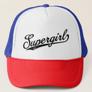 Supergirl Baseball All-Star Name Logo Trucker Hat