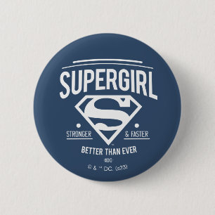 Supergirl Better Than Ever Retro Graphic 6 Cm Round Badge