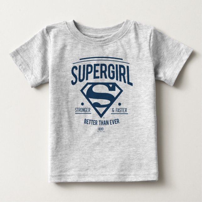 Supergirl Better Than Ever Retro Graphic Baby T-Shirt (Front)