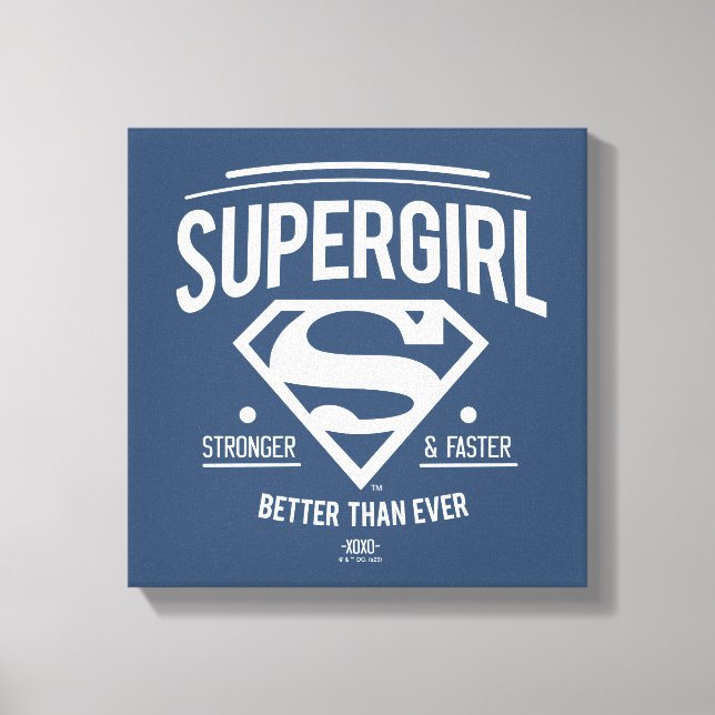 Supergirl Better Than Ever Retro Graphic Canvas Print (Front)