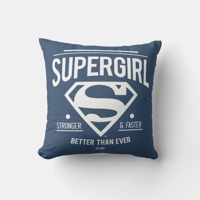 Supergirl Better Than Ever Retro Graphic Cushion (Front)