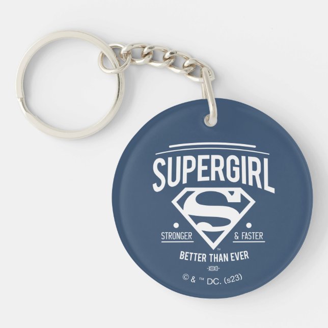 Supergirl Better Than Ever Retro Graphic Key Ring (Front)