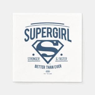 Supergirl Better Than Ever Retro Graphic Napkin