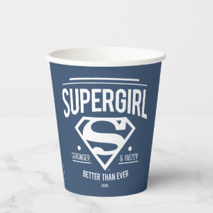 Supergirl Better Than Ever Retro Graphic Paper Cups