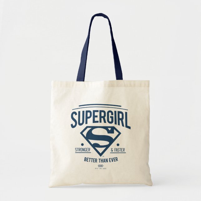 Supergirl Better Than Ever Retro Graphic Tote Bag (Front)