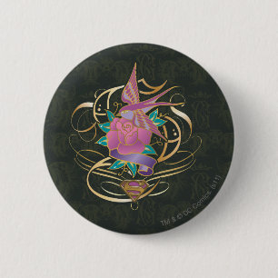 Supergirl Bird and Flower 6 Cm Round Badge