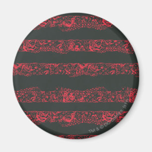 Supergirl Black and Red Line Pattern Magnet