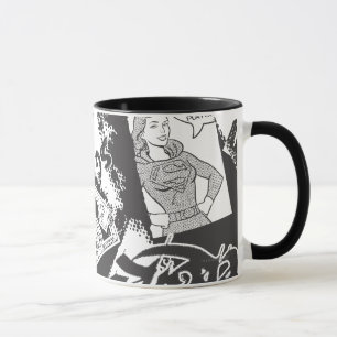 Supergirl Black and White Collage Mug
