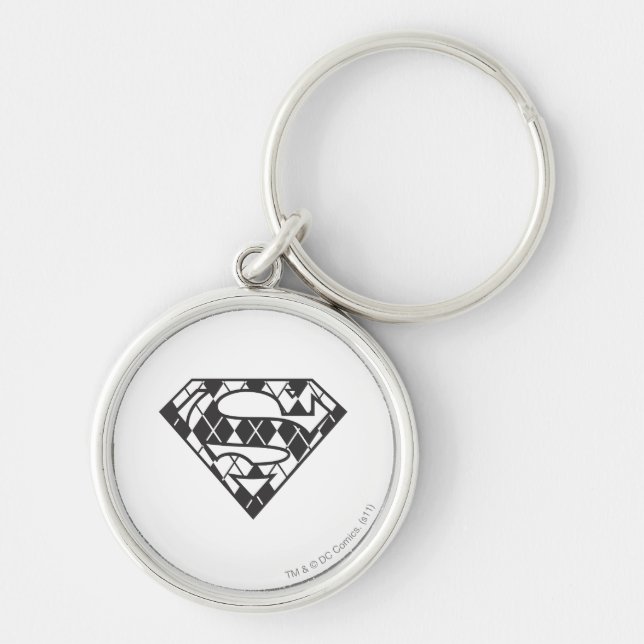 Supergirl Black Argyle Logo Key Ring (Front)