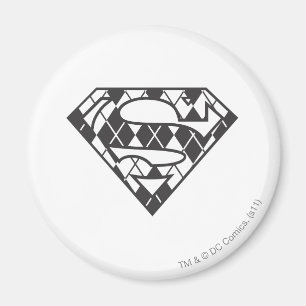 Supergirl Black Argyle Logo Magnet