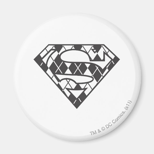 Supergirl Black Argyle Logo Magnet (Front)