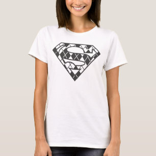 Supergirl Black Argyle Logo T-Shirt