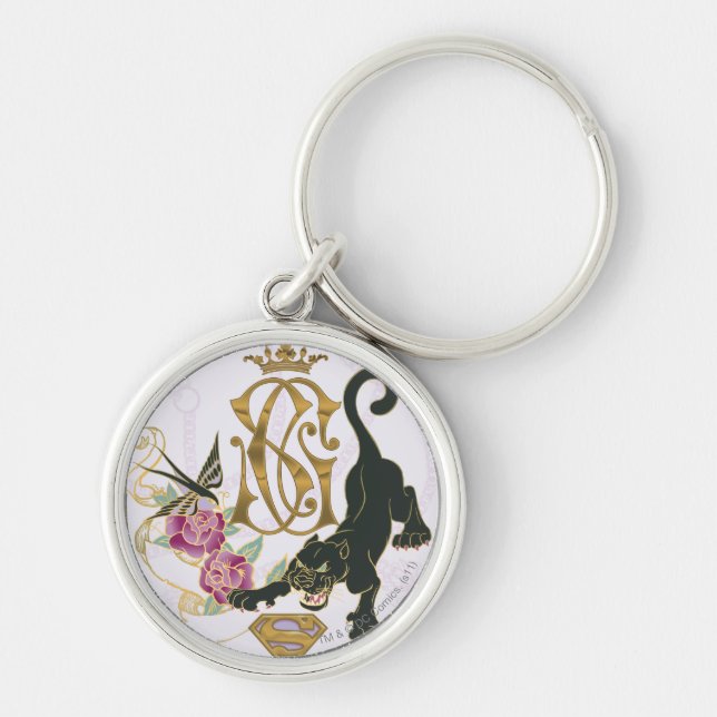 Supergirl Black Panther Key Ring (Front)