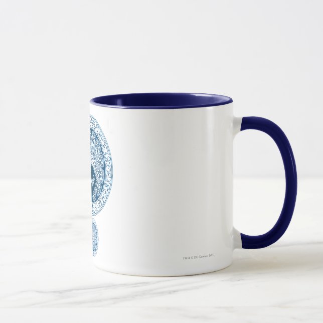 Supergirl Blue Circle Design Mug (Right)